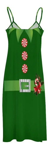 Disfraz De Elfo Verde For Feliz Navidad, De Papá Noel, Elfo