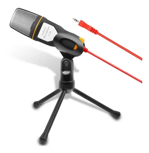 Micrófono Condensador Camara Pc Computador Celular + Trípode