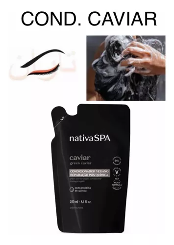 Shampoo O Boticário Vegano Reparação Pós-Química Nativa Spa Caviar 300ml