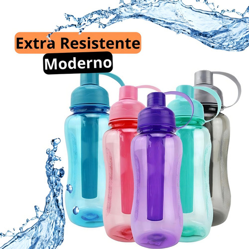 Garrafa Squeeze De Plástico C/tubo De Gelo Rápida