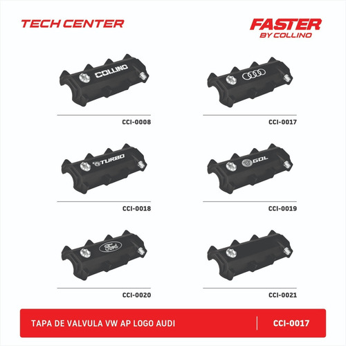 Imagen 3 de 4 de Tapa De Valvulas Collino Motor Vw Gol Ap Logo Audi Aluminio