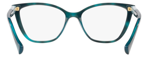 Armação Óculos De Grau Ralph Ralph Lauren Ra7166l 6175 54 Cor Havana Azul Pavão