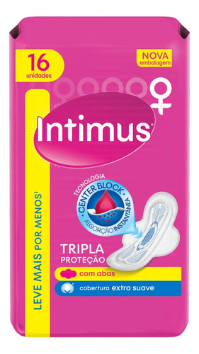 Absorvente Com Abas Extra Suave Intimus Tripla Proteção Paco