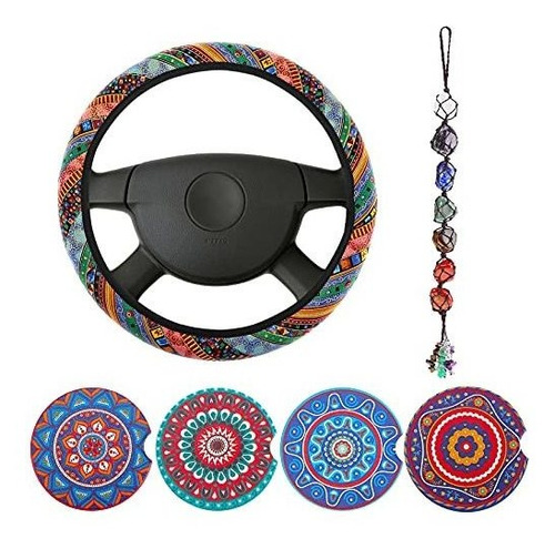 Conjunto De Accesorios De Automóviles Mandala De 6 Pie...