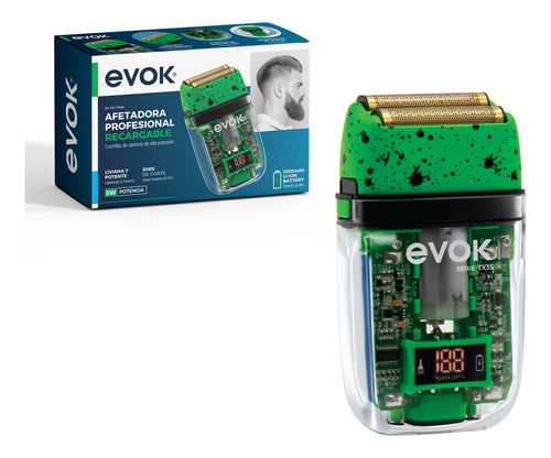 Afeitadora Profesional Recargable Evok Ev-hc-tx3s