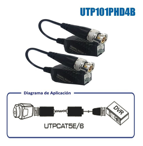 Cable Utp Cat 5e Blanco 100m+2 Par Balun+2 Par Voltaje Myh