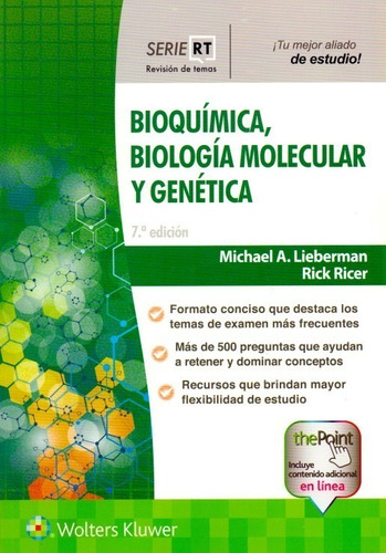 Bioquímica, Biología Molecular Y Genética Serie Rt Lieberman