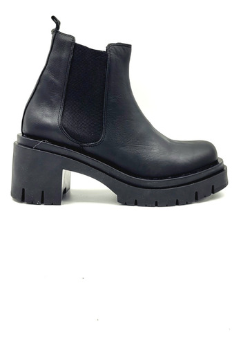 Botas Mujer Cuero Plataforma Moda Dama Taco Caña Baja