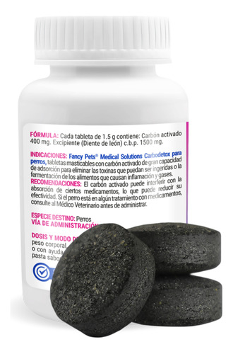 Carbodetox Para Perros 60 Pz Fancy Pets