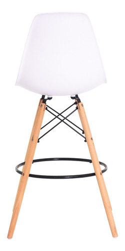 Imagem 4 de 5 de Banqueta Alta Eiffel Eames Preta Base Madeira Várias Cores