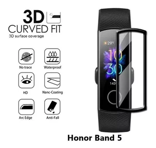 2x Película 3d Proteção P/ Huawei Honor Band 5 Anti Riscos