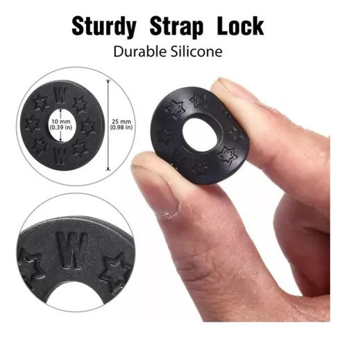 Straplock Seguro Tahali Correa Bloqueo Goma Locks Rojo Safety Lock