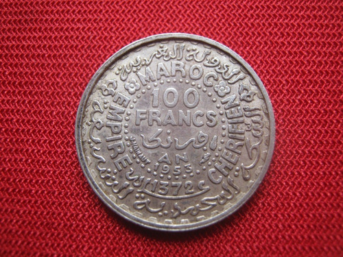 Marruecos 100 Francos 1953 Plata 