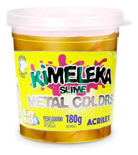 Kimeleka Slime 180g Ouro Metálico Acrilex