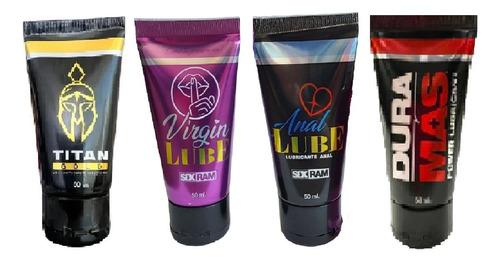 Pack X4 Lubricante Titan + Anal + Estrechante + Dura Mas