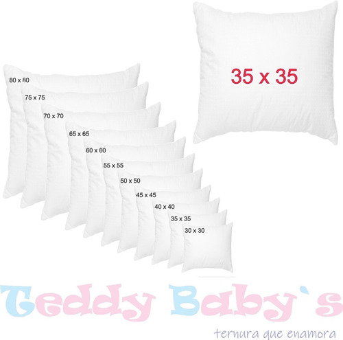 Relleno Para Cojin Microfibra Lavable 35 X 35 Set 2 Unid