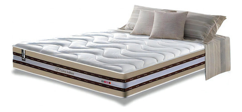 Colchão king de molas ensacadas D33 cama inBox Select Firme 193x203x32cm bege