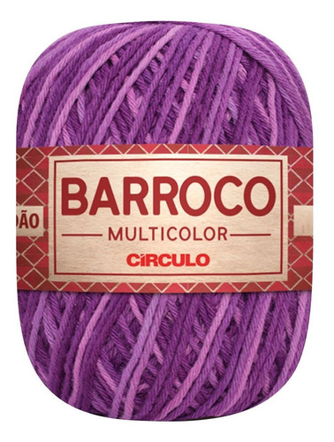 Barbante Barroco Multicolor Linha De Crochê 6 Fios 400gr Cor Buquê