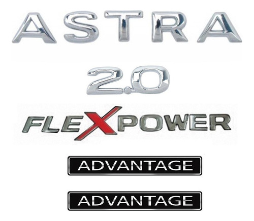 Kit Emblemas Astra 2.0 Flexpower Advantage - Chevrolet