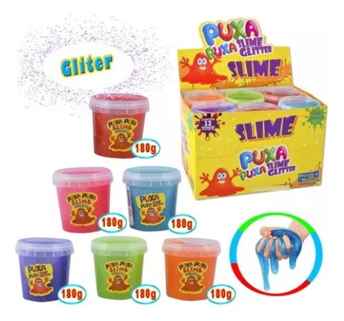 Kit 5 Amoeba Slime Geleca Leleca Massinha Modelar Meleca