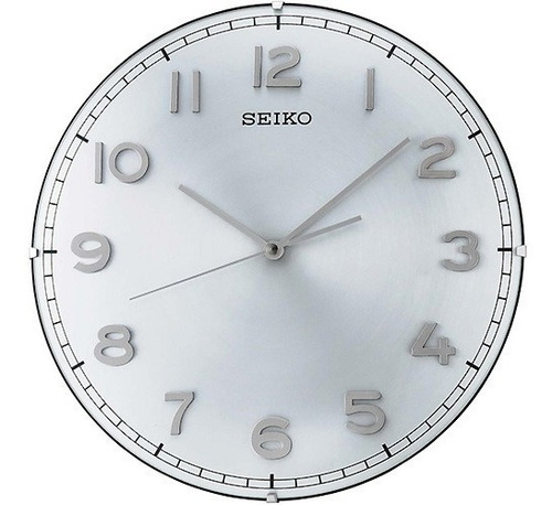Reloj De Pared Seiko 30cm Qxa630a Plateado Blanco Original