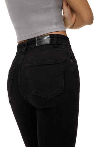 Pantalon Jean Oxford Elastizado Tiro Alto Calce Perfecto