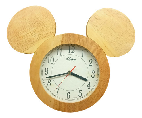 Reloj De Pared En Madera Forma De Mickey Disney