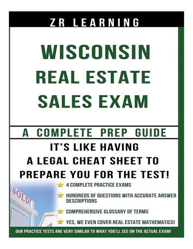 Wisconsin Real Estate Sales Exam: A Complete Prep Guide, De Learning Llc, Zr., Vol. 1. Editorial Createspace, Tapa Blanda En Inglés