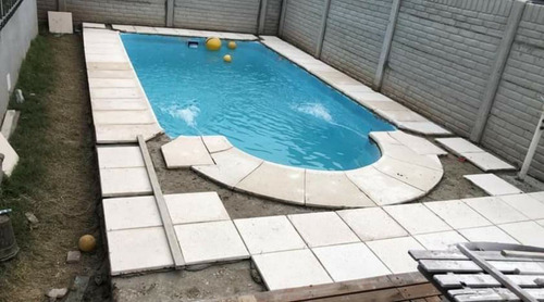 Piso Atermico Antideslizante Pileta Baldosa Solarium Blanco