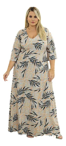 Vestido plus size longo mercado livre 2025