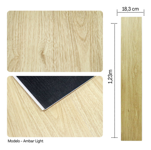 Piso Vinilico De Encaixe Click Fácil Instalação (4m²) Bege