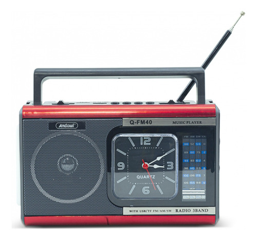 Radio Retro Vintage Reloj Linterna Multifuncional Am Fm
