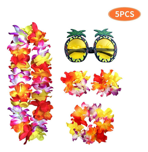 New Conjunto De Disfraz De Collar Hawaiano, Accesorio De