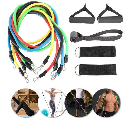 Kit Bandas De Resistencia Gym Fitness Portátiles