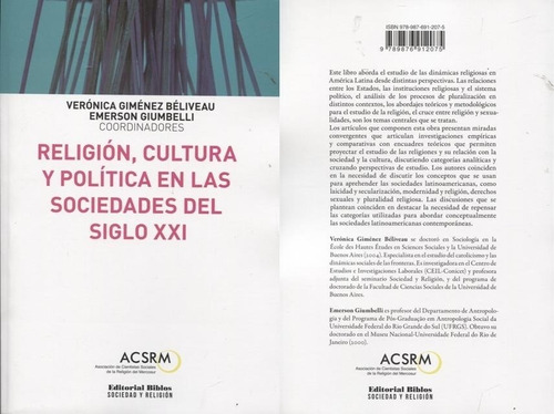 Religion, Cultura Y Politica En Las Sociedades Del Siglo Xxi