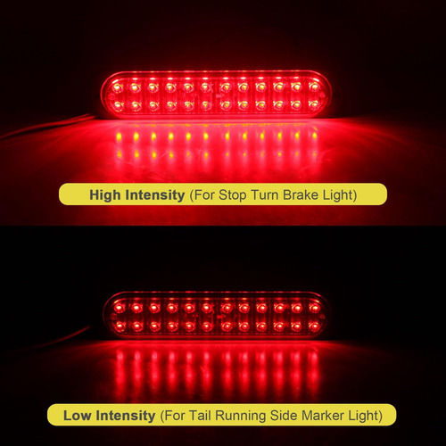 4 Barras De Luces Traseras Led Rojas De 7.5 Pulgadas Para Fr