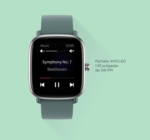 Smartwatch Amazfit Fashion GTS 2 Mini Sport 1.55" caja 1.55" de aleación de aluminio black, malla midnight black de silicona A2018