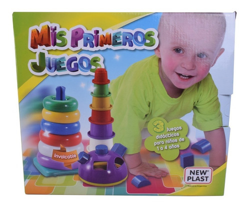 Imagen 3 de 8 de Torre Apilable Encastre 3 En 1 Mis Primeros Juegos New Plast