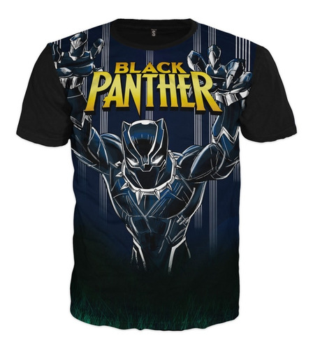 Camiseta Pantera Negra Black Panther Superheroes Niño 