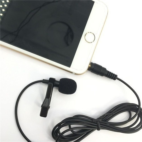 Microfone Lapela Cor Preto