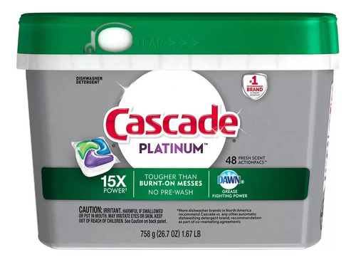 Detergente Lavaplatos Cascade Platinum 48capsulas