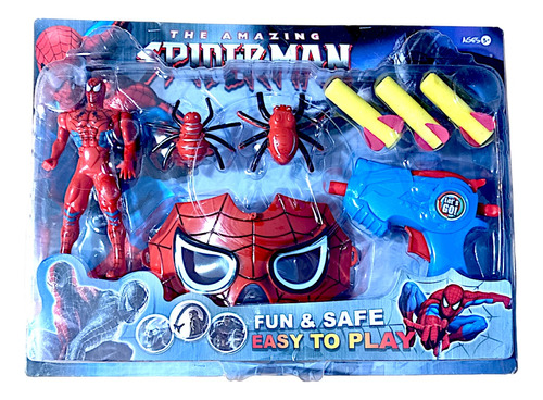 Spiderman Hombre Araña Blister Set Superhéroe Lanzador