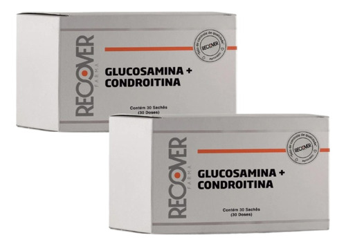 Kit 2 Glucosamina 1500mg + Condroitina 1200mg 30 Sachês Cada Sabor Without Flavor