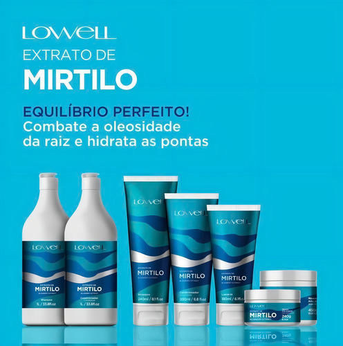 Shampoo Lowell Mirtilo De 240g