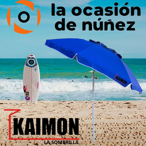 Imagen 3 de 6 de Sombrilla Spinit Playa 1.80 Metros Reforzada Con Funda