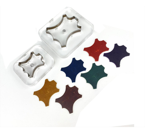 Diy Tag Pingente Modelo Corte Molde De Couro 4,2 Cm X 4,8 Cm