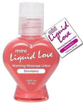 Loción Masaje Caliente Mini Liquid Love Fresa 37 Ml 1.25 Oz