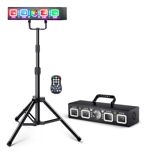 Luz De Dj 6 En 1 Dmx Máquina De Espectáculo Y Soporte