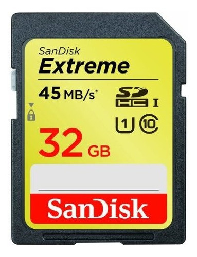 Tarjeta De Memoria Flash Sandisk Extreme 32 Gb Sdhc Clase 10