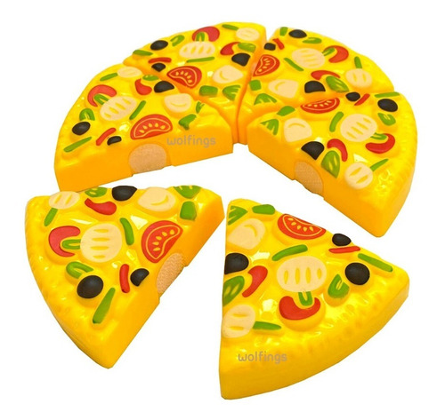 Imagen 4 de 10 de Comida De Juguete Pizza Abrojos Y Hamburguesa Encastre Juego